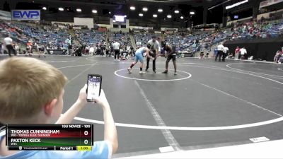 100 lbs 1st Place Match - Thomas Cunningham, WR - Topeka Blue Thunder vs Paxton Keck, WTC