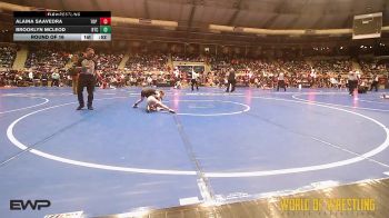 55 lbs Round Of 16 - Alaina Saavedra, Top Rank vs Brooklyn McLeod, Bison Takedown Club