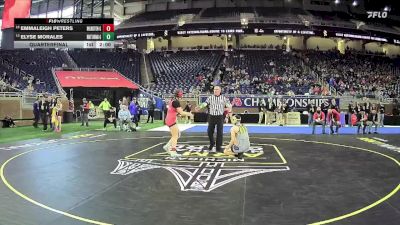 Girls-130 lbs Quarterfinal - Elyse Morales, Mattawan Hs Girls vs Emmaleigh Peters, Millington Hs Girls