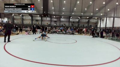 Junior FK - 157 lbs 1st Place Match - Titus Rodela, Peninsula Wrestling Club vs Zachariah Delgado, Riverhawk Wrestling Academy