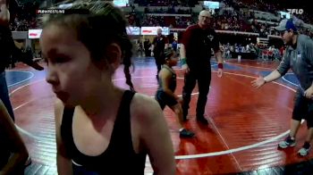 52 lbs Cons. Semi - Nora Blackcrow, Ft. Belknap Warriors vs Kortlee Vanek, Cascade Little Guy