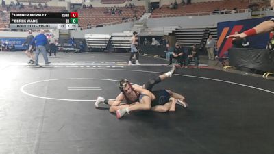 115-D3 Quarterfinal - Derek Wade, Sahuarita High School vs Gunner Merkley, Combs High School