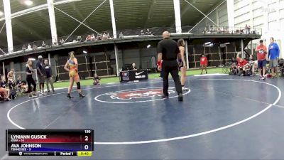 130 lbs Placement Matches (8 Team) - Lyniann Gusick, Iowa vs Ava Johnson, Tennessee