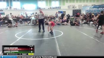 52 lbs Cons. Round 2 - Josiah Bickford, Okeechobee Wrestling Club vs Anders Manning, West Coast Flo