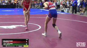 105 lbs Cons. Round 1 - Ryleigh Page, Rose Hill HS vs Vivy Saylors, Wellsville HS