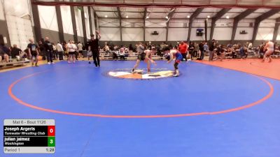 120 lbs Cons. Quarters - Joseph Argeris, Tumwater Wrestling Club vs Julian Jaimez, Washington