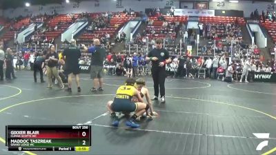 122 lbs Cons. Round 4 - Maddoc Taszreak, Grand Ledge WC vs Gixxer Blair, Climax-Scotts WC