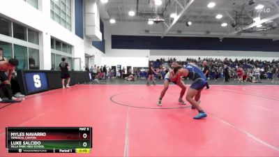 190 lbs Cons. Round 5 - Myles Navarro, Temescal Canyon vs Luke Salcido, Villa Park High School