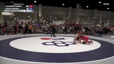 92 lbs Champ. Round 2 - Alexander Berisha, GPS Wrestling vs Brody Sampson, Hawkeye Wrestling Club