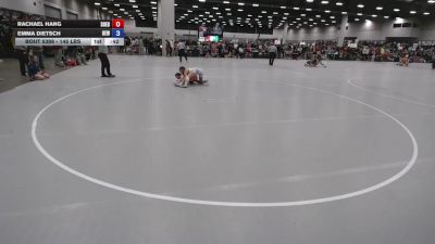145 lbs Cons. Sub-rd Of 16 - Rachael Hang, SHED vs Emma Dietsch, DC Elite Wrestling