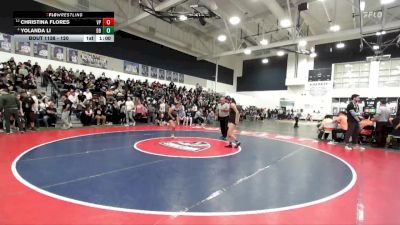 120 lbs Cons. Round 1 - Christina Flores, Villa Park vs Yolanda Li, Diamond Bar