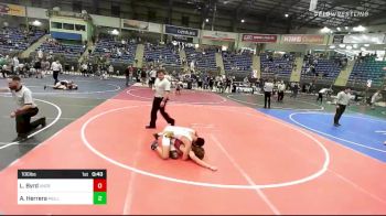 106 lbs 3rd Place - Levi Byrd, Underground vs Antonio Herrera, Mullen HS