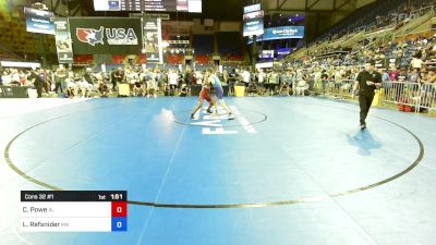 113 lbs Cons 32 #1 - Coreu Powe, AL vs Logan Refsnider, MN