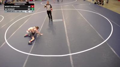 12U - 78 lbs Champ. Round 1 - Wyatt Haluptzok, Anoka Youth Wrestling vs Qc Schuldt, United