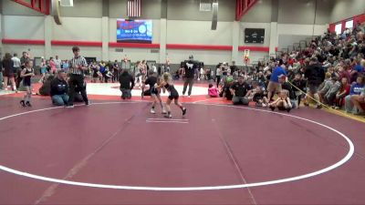 50 lbs Cons. Round 2 - Emry Smith, Arab Youth Wrestling vs Charlotte Robbins, Bison Takedown