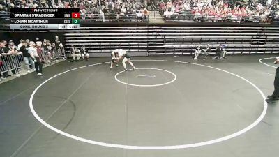 3A 150 lbs Cons. Round 3 - Spartan Stradinger, Union vs Logan Mcarthur, South Summit