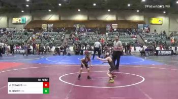 49 lbs Consi Of 8 #1 - Jamison Steward, Lassen Wrestling Association vs Hayes Brown, Crook County