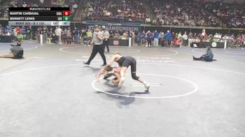 D 1 132 lbs Cons. Round 1 - Bennett Lewis, C.E. Byrd vs Martin Carbajal, Chalmette