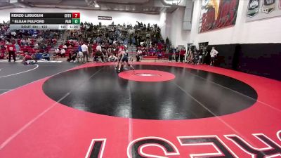 150 lbs Quarterfinal - Elijah Pulford, Palmer Ridge vs Renzo Lubuguin, Cherokee Trail