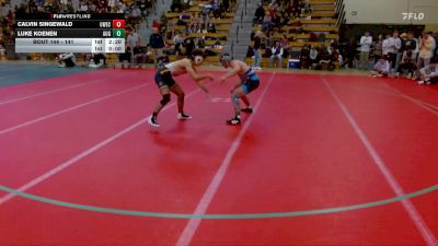 141 lbs Champ. Round 2 - Luke Koenen, Augustana vs Calvin Singewald, UW-Eau Claire