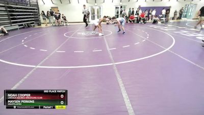 106 lbs 3rd Place Match - Noah Cooper, Lincoln Squires Wrestling Club vs Maysen Perkins, Unaffiliated