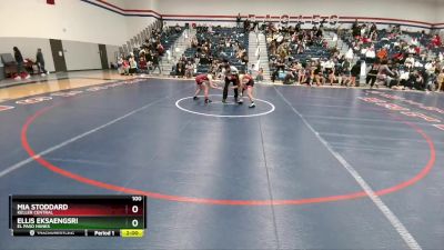 100 lbs Cons. Round 3 - Mia Stoddard, Keller Central vs Ellis Eksaengsri, El Paso Hanks