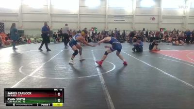 126 lbs Round 8 (10 Team) - Ryan Smith, Cow Rock WC vs James Carlock, GT Alien - 1