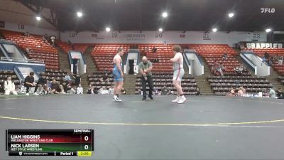 250 lbs Semifinal - Nick Larsen, Izzy Style Wrestling vs Liam Higgins, Wellington Wrestling Club