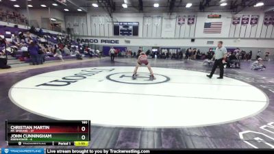 160 lbs Round Two - John Cunningham, Eisenhower vs Christian Martin, Mt. Spokane