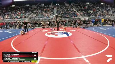 55 lbs Semifinal - Lande Foreman, Wyoming vs Kaisley Kennedy, Green River Grapplers Wrestling