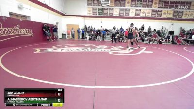 285 lbs Semifinal - Joe Alaniz, Fresno City vs Almazbekov Abdymanap, Chabot College