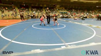 52 lbs Round Of 16 - Amelia Fox, Cushing Tigers vs Stella Spencer, Collinsville Cardinal Youth Wrestling