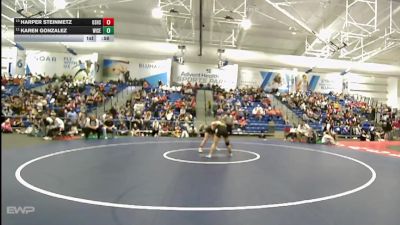 130 lbs Cons. Round 2 - Karen Gonzalez, Wichita-Southeast HS vs Harper Steinmetz, Olathe South