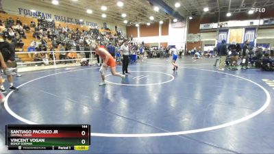 144 lbs Cons. Round 5 - Vincent Vogan, Bishop Gorman vs Santiago Pacheco Jr, Central Union