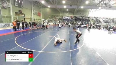 112 lbs Cons. Round 2 - Chase Weight, Salem Hills vs Cole Christensen, Sanderson Wrestling Academy