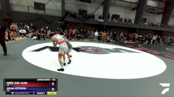 132 lbs Champ. Round 2 - Ares San Juan, CA vs Noah Koyama, WA