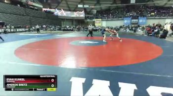 1 lbs Quarterfinal - Ameron Bretz, Tonasket vs Evan Kunkel, Napavine