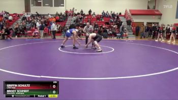 215 lbs Quarterfinal - Griffin Schultz, Linn-Mar vs Brody Schmidt, Wahlert, Dubuque