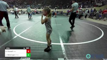 40 lbs Round Of 32 - Kimber Russell, Salina Wrestling Club vs Johnny Weisinger, Wyandotte Youth Wrestling