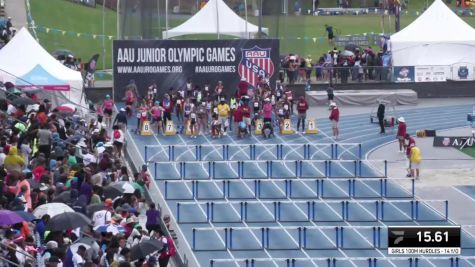 Youth Girls' 100m Hurdles Championship, Semi-Finals 6 - Age 14