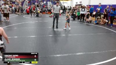 53 lbs Cons. Round 2 - Vincent Tatro, Carolina Reapers vs Oliver Jennings, Mighty Warriors Wrestling Acad