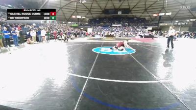 Boys 3A 157 lbs Quarterfinal - Gabriel Mudge-Burns, Lakeside (Seattle) vs Bo Thompson, University