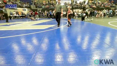 61 lbs Rr Rnd 1 - Dwaine Goldsberry, Weatherford Youth Wrestling vs Delanie Wartchow, Shelton Wrestling Academy