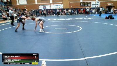 150 lbs Semifinal - Brody Rhoades, Uintah vs Payden Woolsey, Corner Canyon