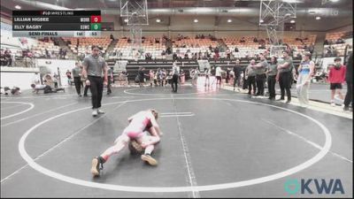 51-54 lbs Semifinal - Lillian Higbee, Morrison Takedown Club vs Elly Bagby, D3 Wrestling Cluib