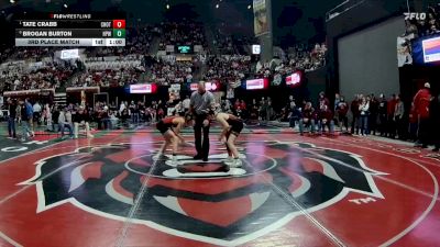 3rd Place Match - Tate Crabb, Choteau vs Brogan Burton, Huntley Project (Worden)