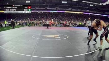 D1-215 lbs Champ. Round 1 - Sean O`keefe, Brighton HS vs Landon Cooke, Utica HS