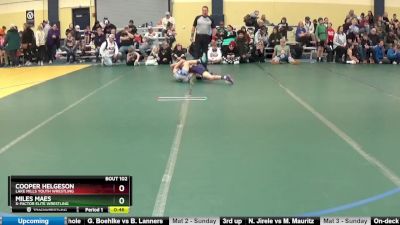 70 9U Cons. Round 5 - Miles Maes, X-Factor Elite Wrestling vs Cooper Helgeson, Lake Mills Youth Wrestling