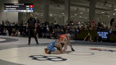 61 kg 3rd Place Match - Austin DeSanto, Hawkeye WC/ Titan Mercury Wrestling Club vs Jax Forrest, Cowboy RTC/ Titan Mercury Wrestling Club