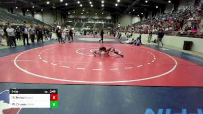 64 lbs 3rd Place - Bentley Melson, Backyard Brawlers Wrestling Club vs Whitt Cromer, Roundtree Wrestling Academy